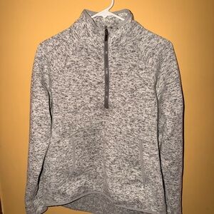 Women's Grey Half-Zip Sweater